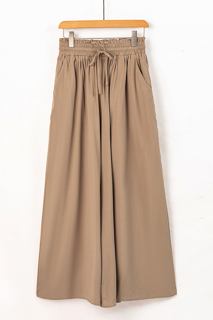 Drawstring Waist Wide Leg Pants Trendsi