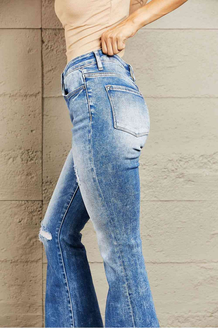 BAYEAS Izzie Mid Rise Bootcut Jeans Trendsi