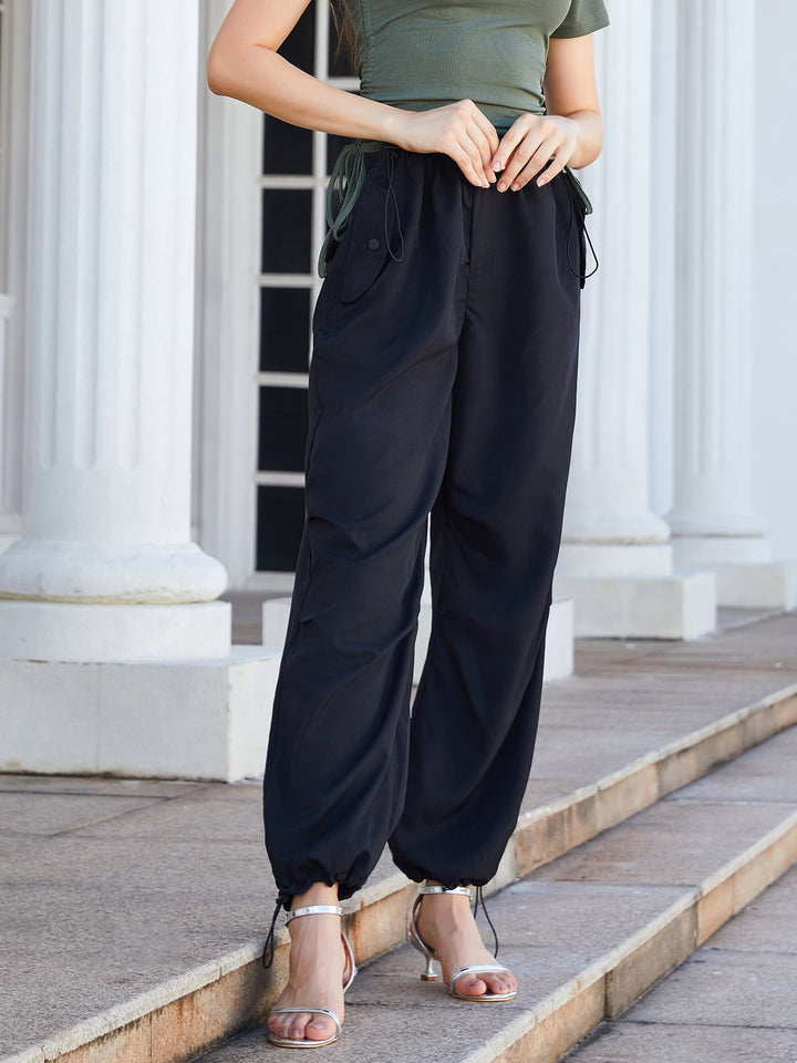 Drawstring Pants with Pockets - Runway Frenzy