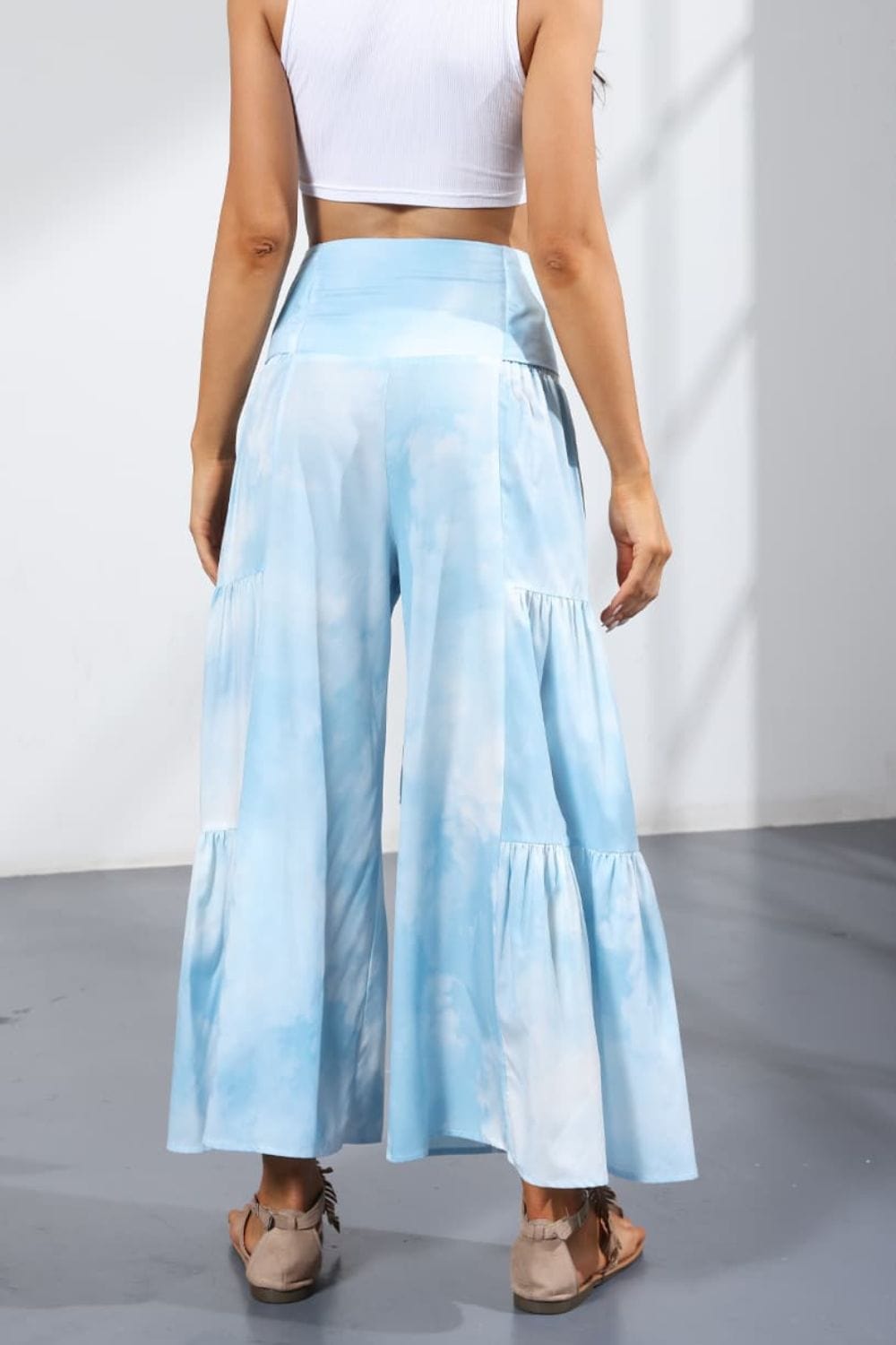 Printed Tie-Front Culottes - Runway Frenzy