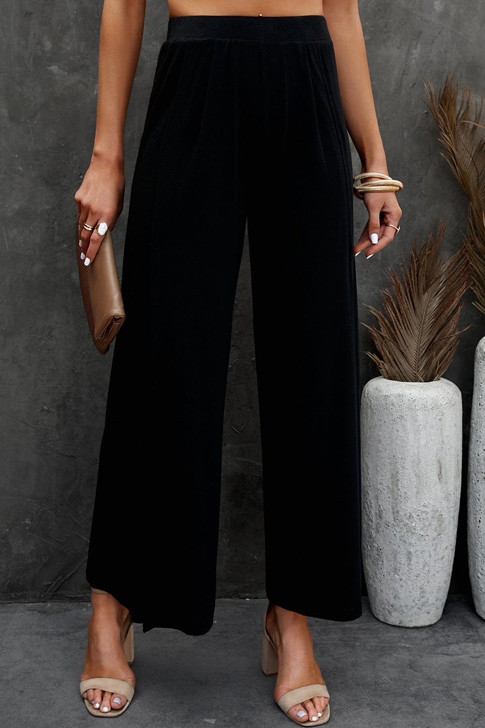 Split Wide Leg Pants - Runway Frenzy 