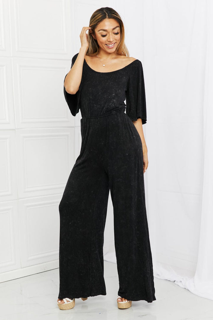 White Birch Weekend Trip Vintage Wash Jumpsuit - Runway Frenzy 