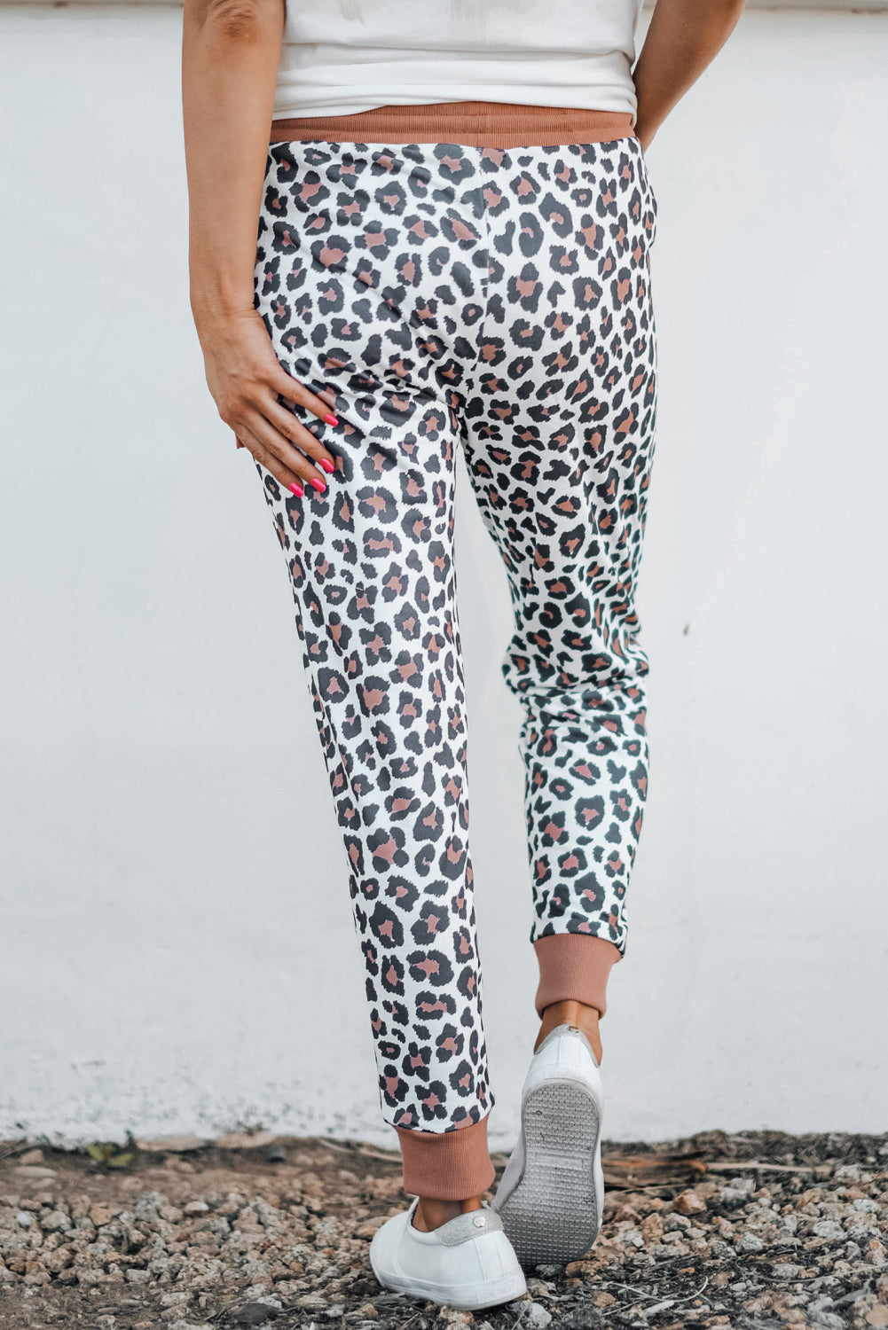 Leopard Print Elastic Waist Jogger Pants - Runway Frenzy