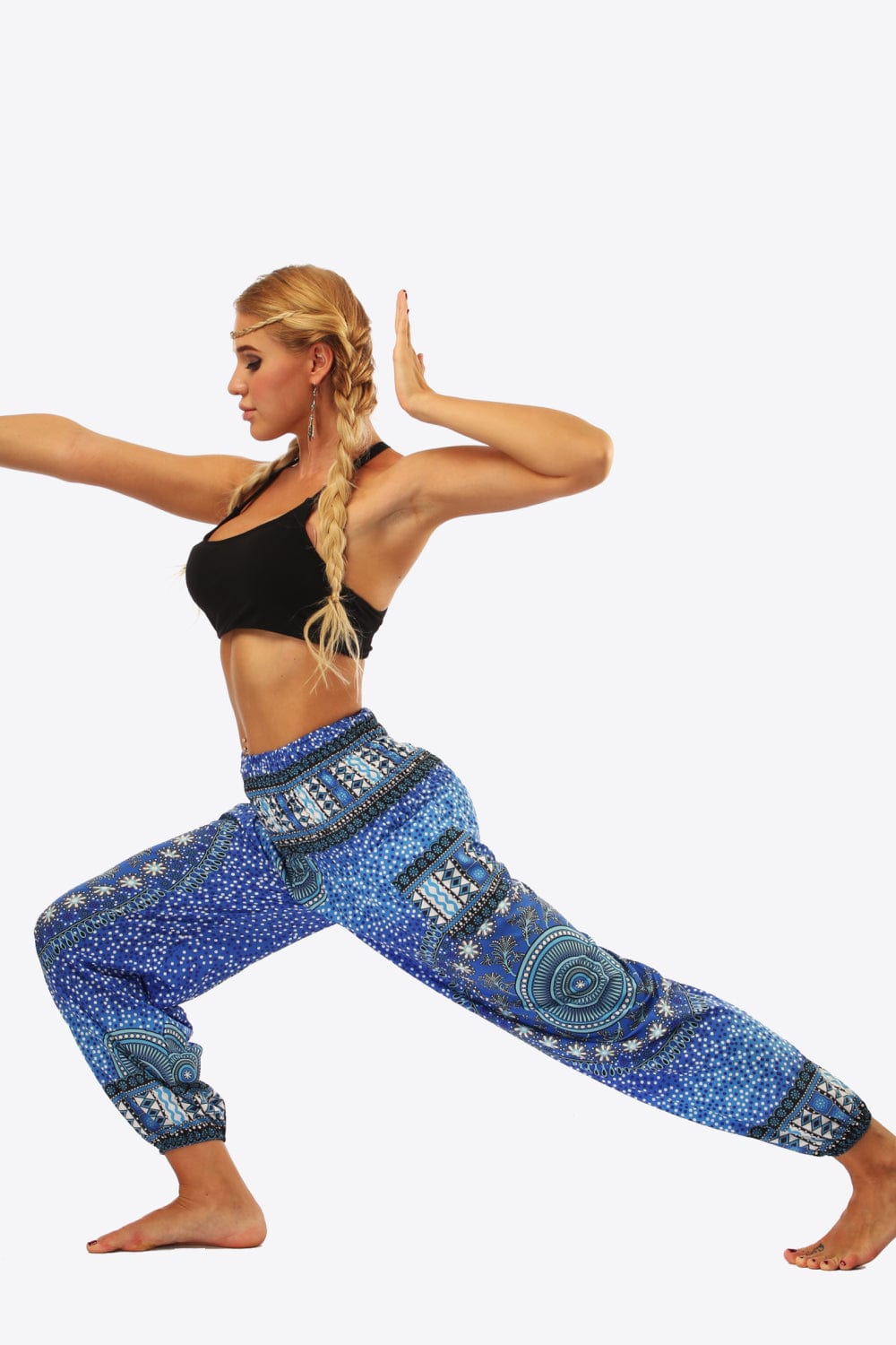 Printed High-Waist Pants - Runway Frenzy 