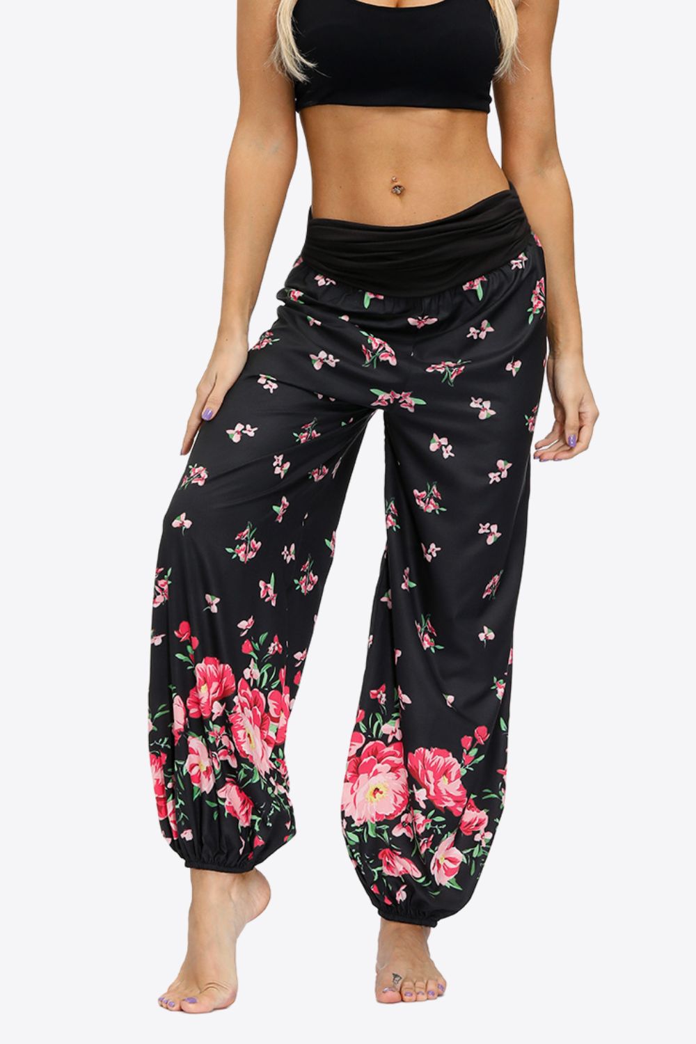 Oversized Printed Wide Leg Long Pants - Runway Frenzy 