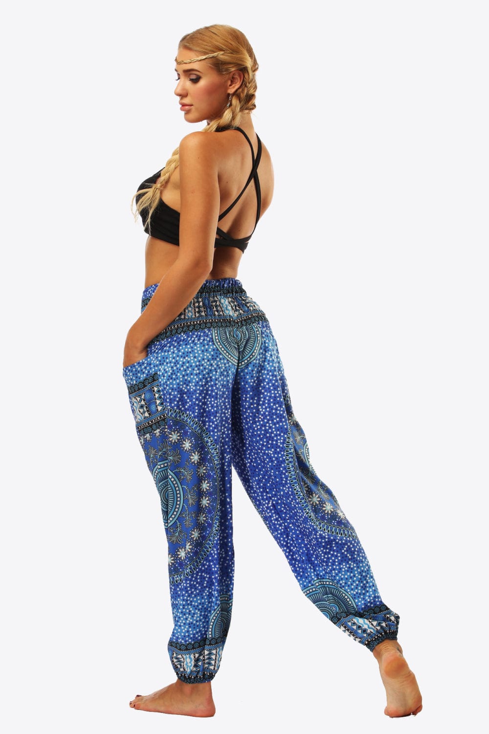 Printed High-Waist Pants - Runway Frenzy 