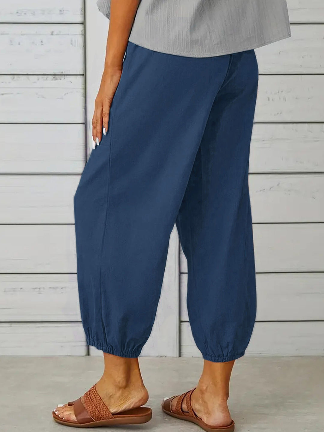 Decorative Button Cropped Pants - Runway Frenzy