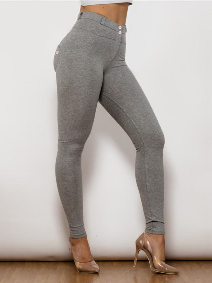 Full Size Contrast Detail High Waist Leggings - Runway Frenzy