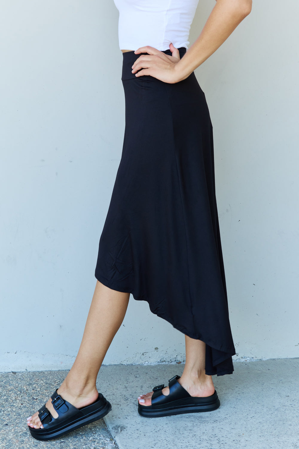 Ninexis First Choice High Waisted Flare Maxi Skirt in Black - Runway Frenzy 