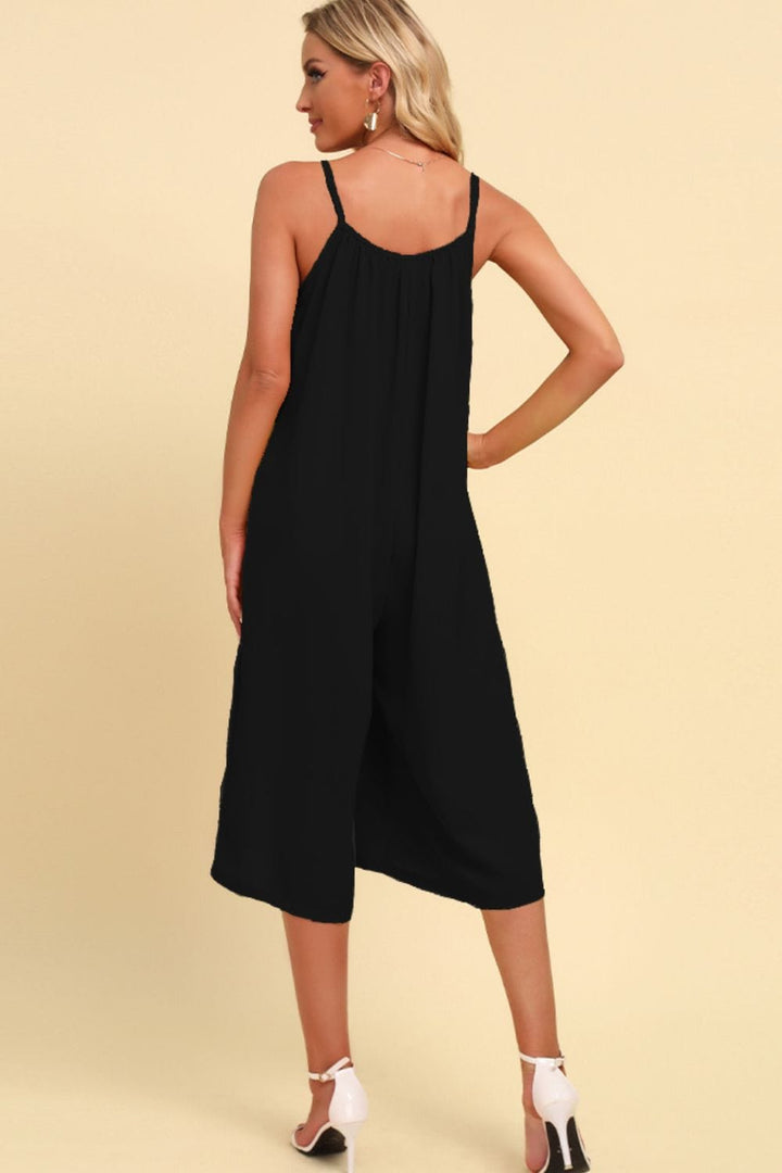 Spaghetti Strap Scoop Neck Jumpsuit - Runway Frenzy 