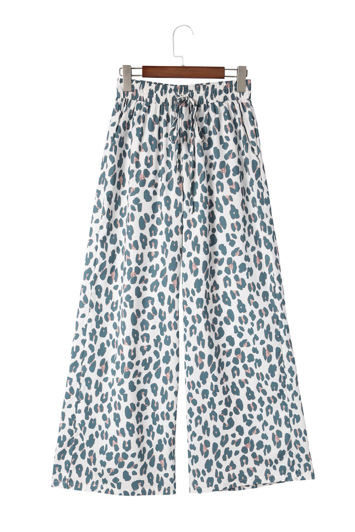 Leopard Drawstring Waist Culottes - Runway Frenzy