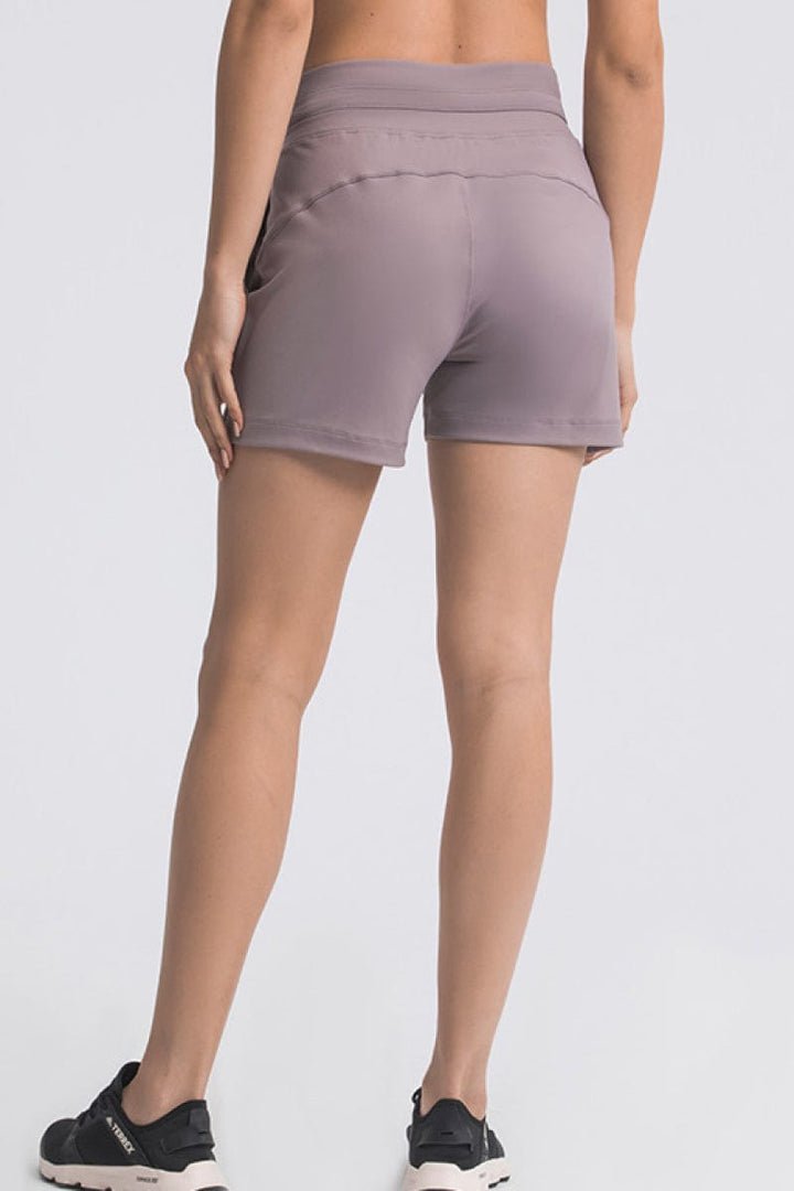 Waist Tie Active Shorts - Runway Frenzy 