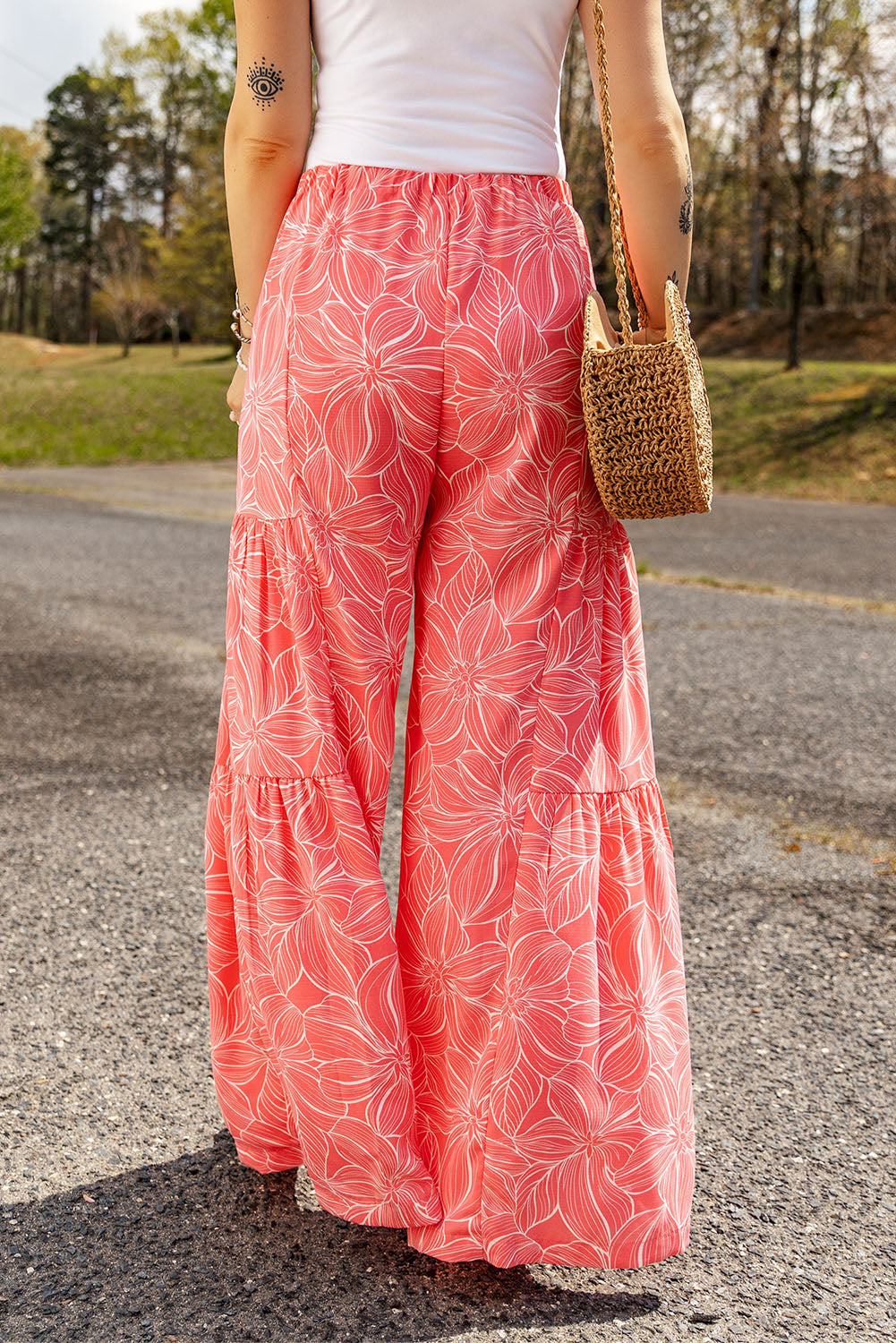 Floral Tiered Wide Leg Pants - Runway Frenzy