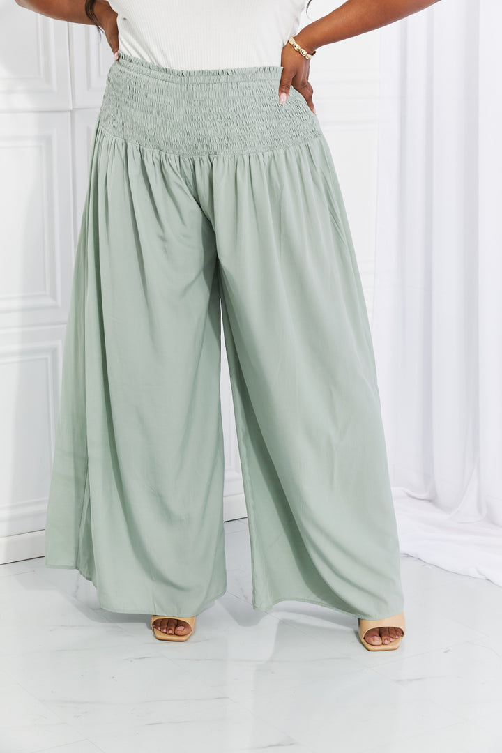 HEYSON Full Size Beautiful You Smocked Palazzo Pants - Runway Frenzy