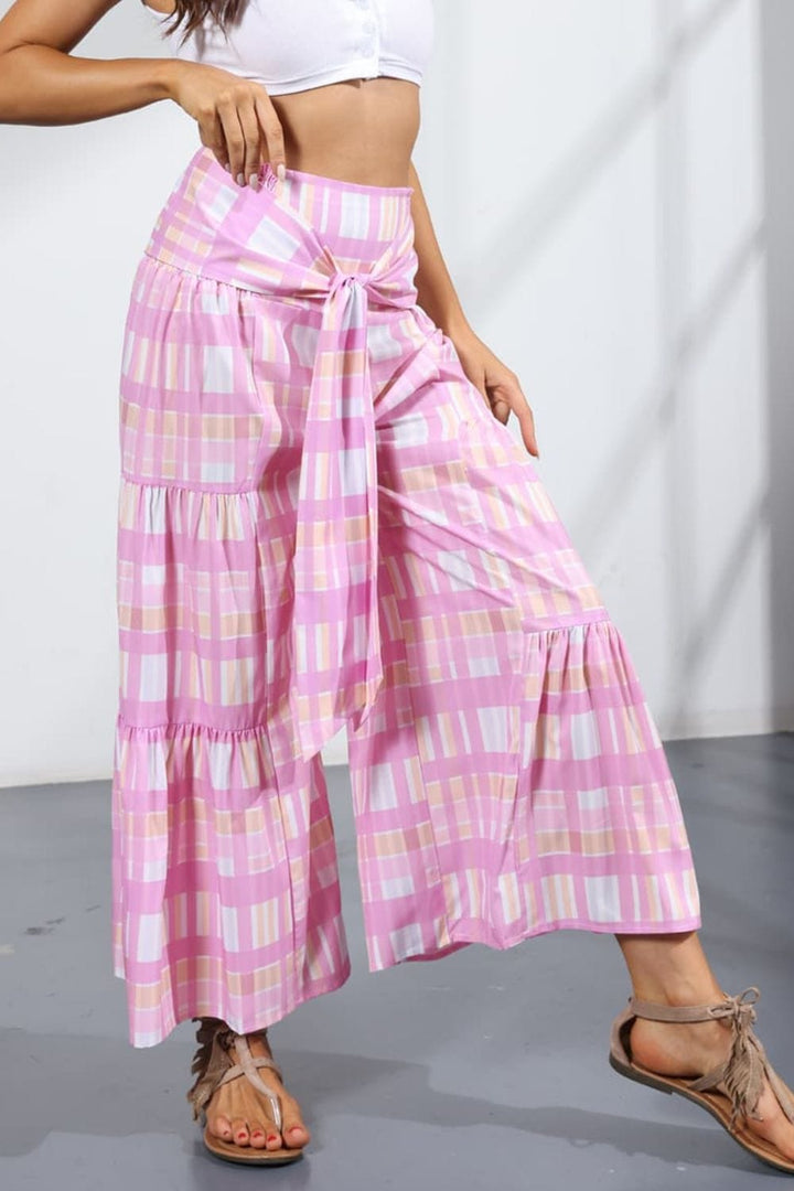 Printed Tie-Front Culottes - Runway Frenzy