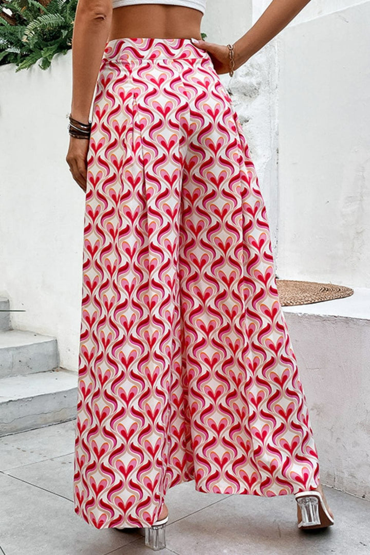 Printed High-Waist Culottes - Runway Frenzy 