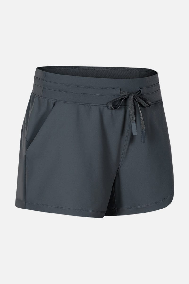 Waist Tie Active Shorts - Runway Frenzy 