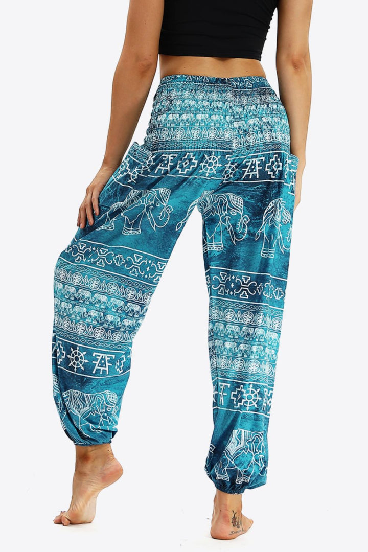 Elephant Print Pocket Joggers - Runway Frenzy