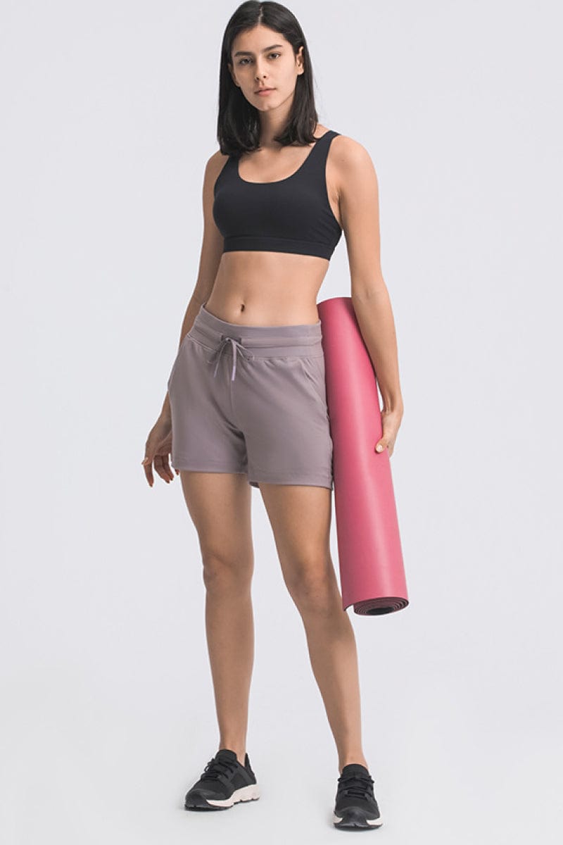 Waist Tie Active Shorts - Runway Frenzy 