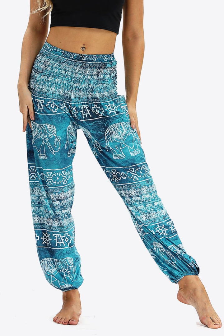 Elephant Print Pocket Joggers - Runway Frenzy