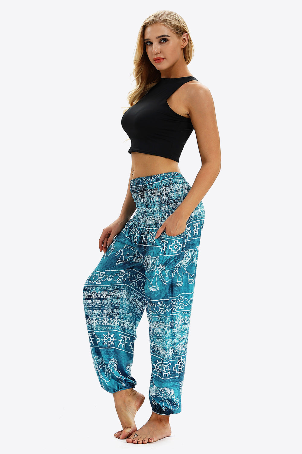 Elephant Print Pocket Joggers - Runway Frenzy