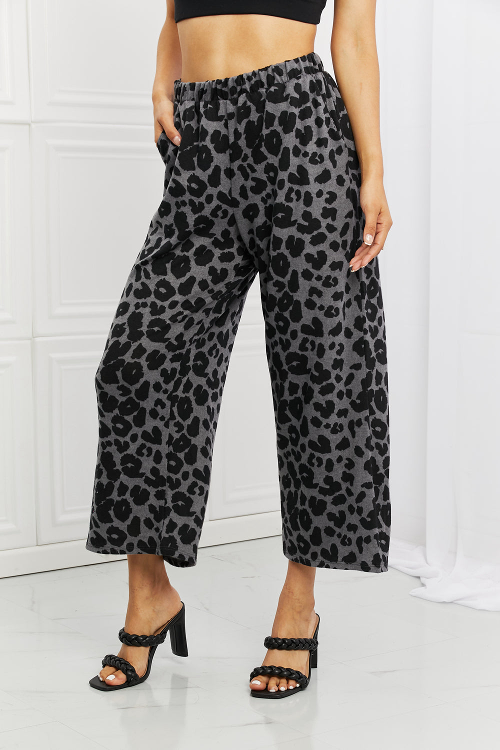 BOMBOM Stay Cozy Pattern Wide Leg Pants - Runway Frenzy