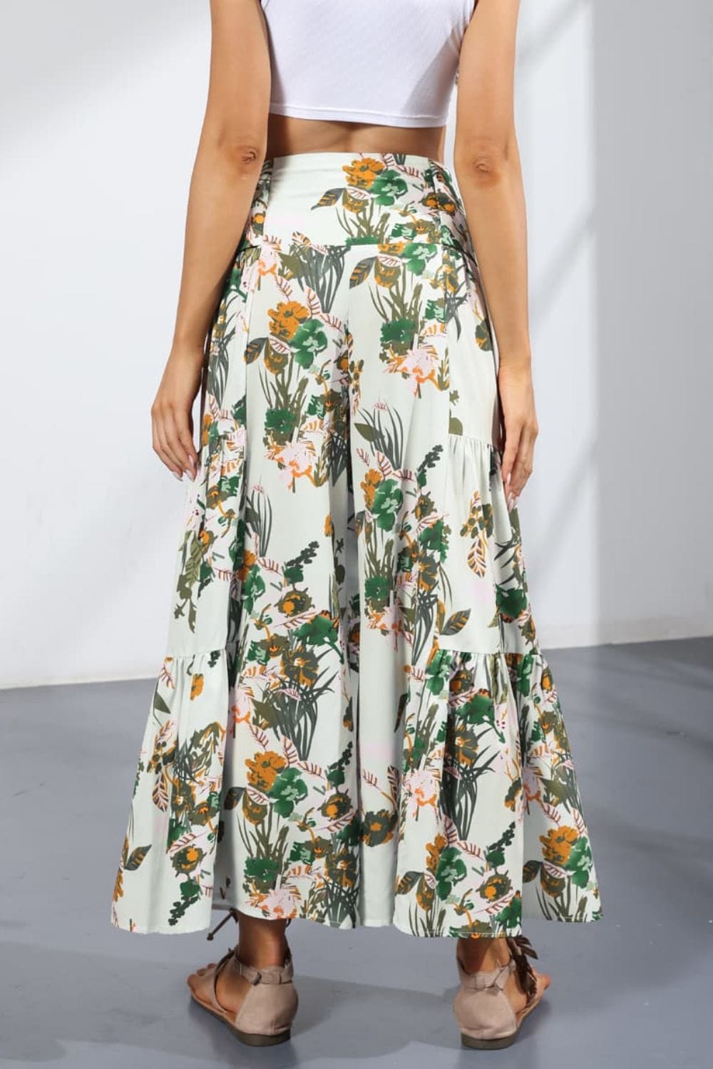 Printed Tie-Front Culottes - Runway Frenzy