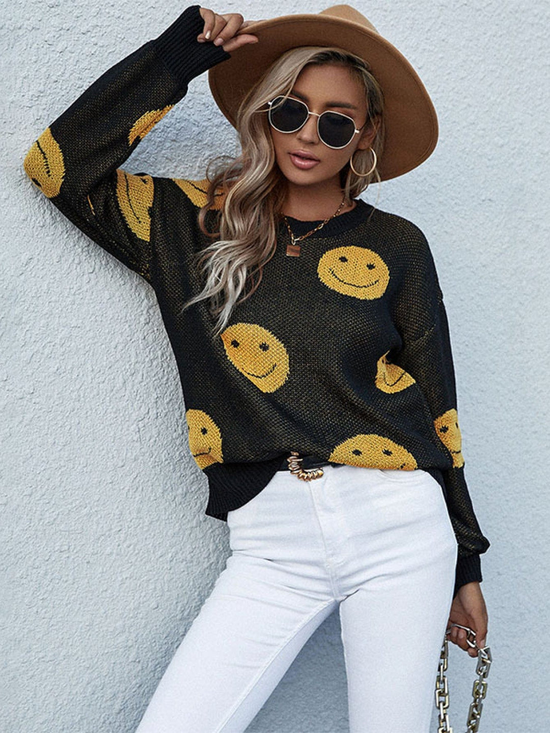 Smiley Face Sweater - Runway Frenzy 