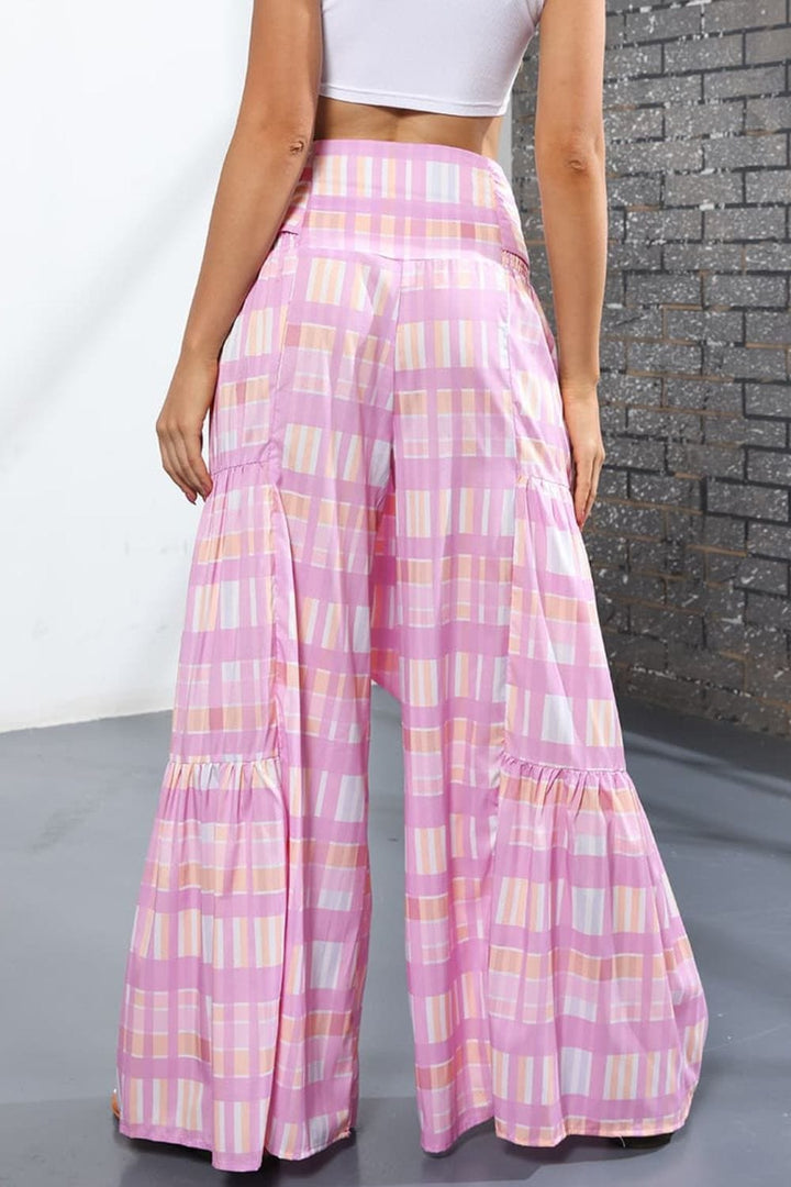 Printed High-Rise Tied Culottes - Runway Frenzy 