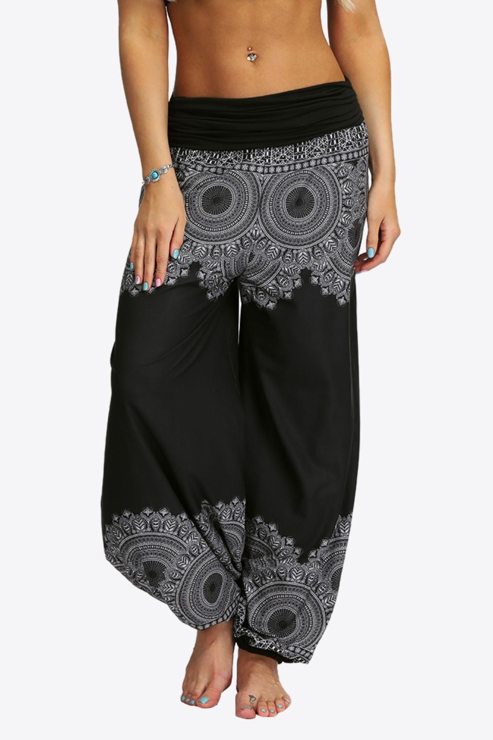 Oversized Printed Wide Leg Long Pants - Runway Frenzy 