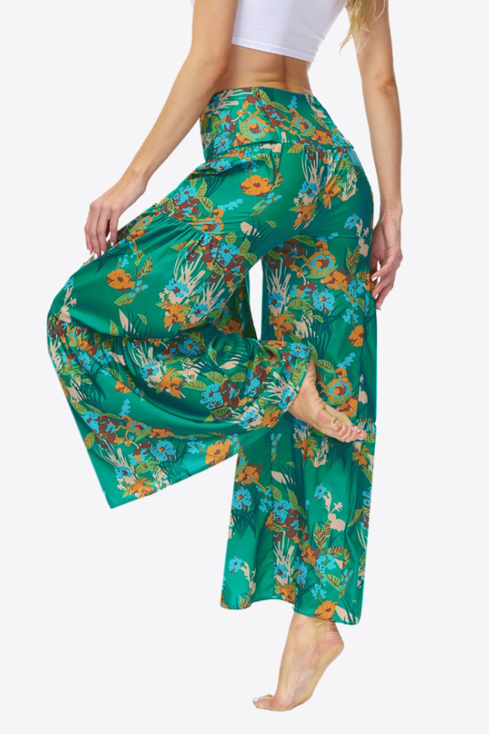 Floral Tie-Waist Tiered Culottes - Runway Frenzy