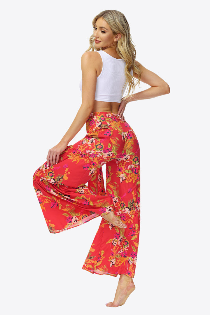 Floral Tie-Waist Tiered Culottes - Runway Frenzy