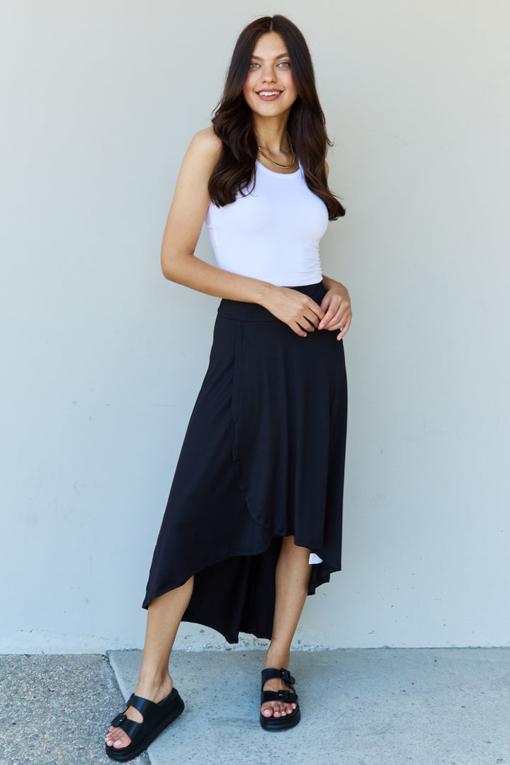 Ninexis First Choice High Waisted Flare Maxi Skirt in Black - Runway Frenzy 