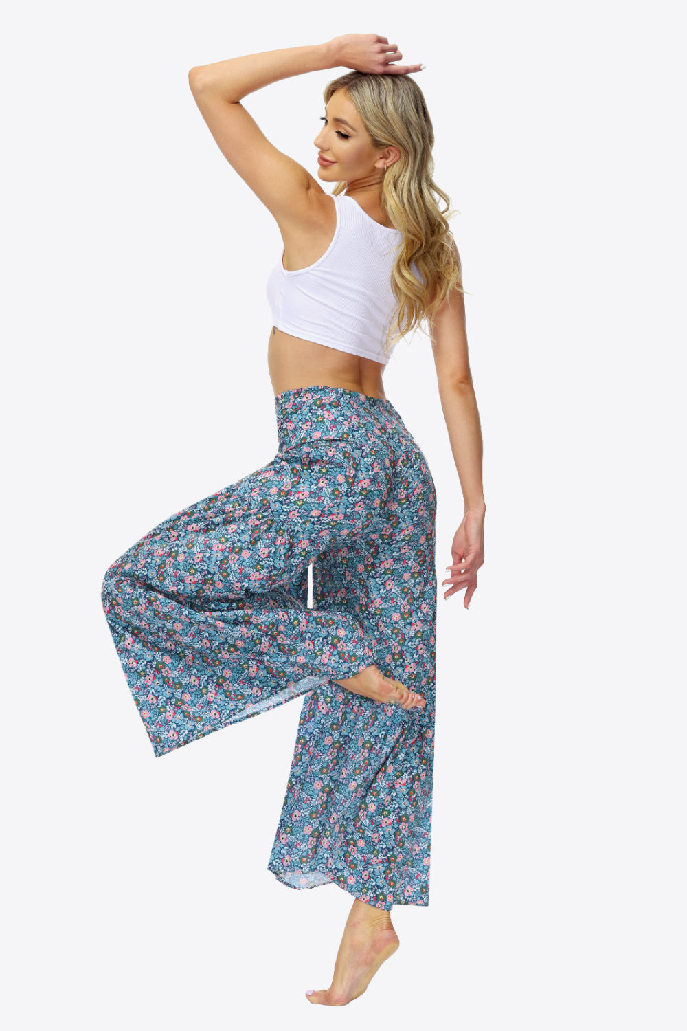 Floral Tie-Waist Tiered Culottes - Runway Frenzy