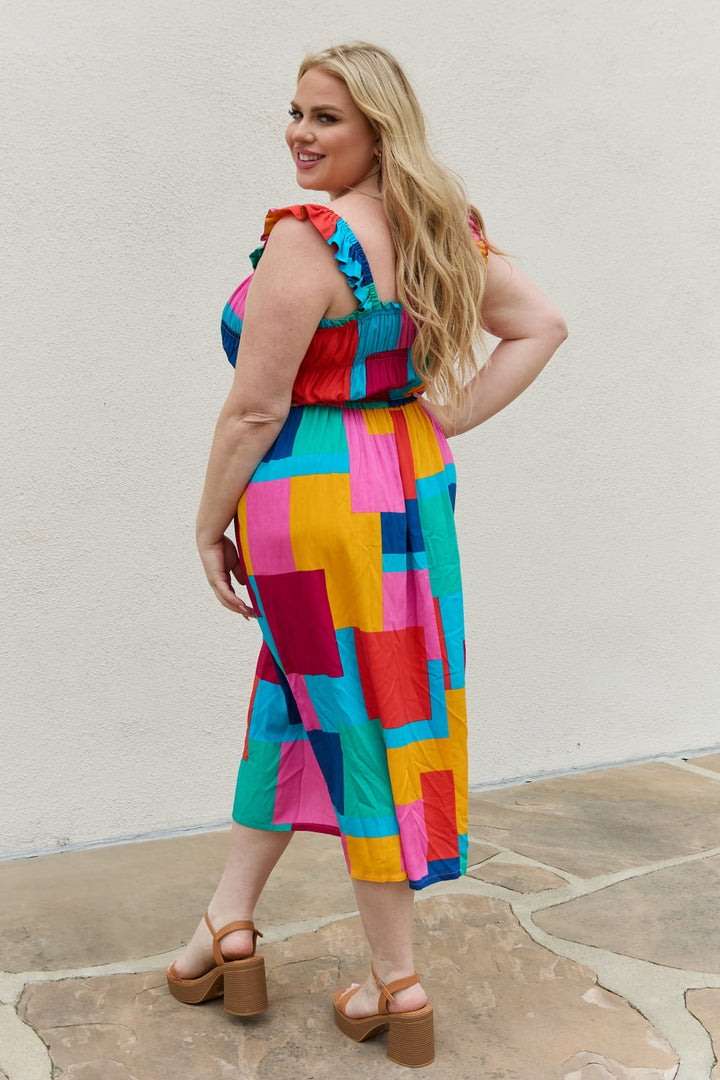 And The Why Multicolored Square Print Summer Dress - Runway Frenzy