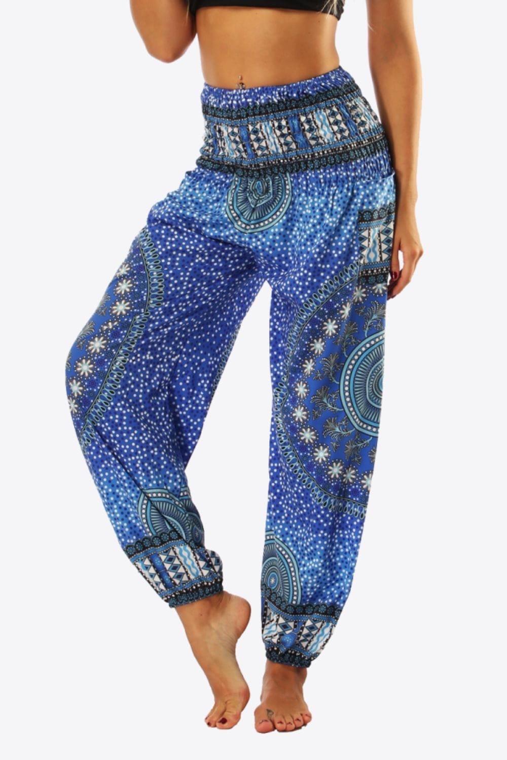 Printed High-Waist Pants - Runway Frenzy 