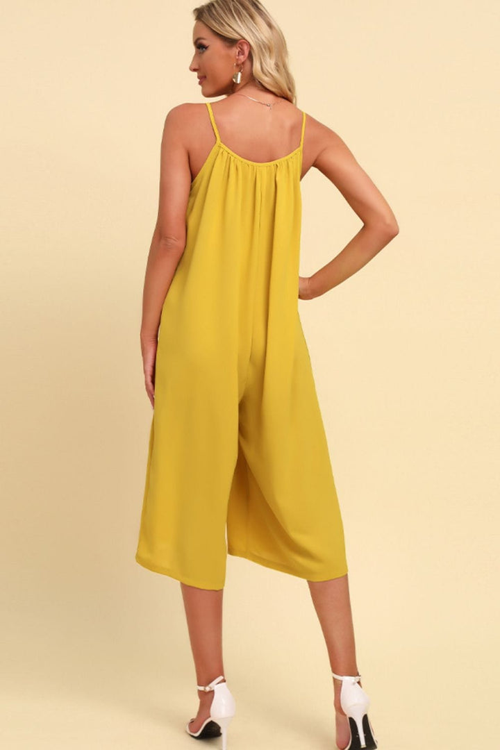 Spaghetti Strap Scoop Neck Jumpsuit - Runway Frenzy 