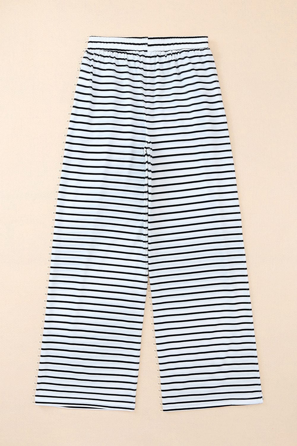 Striped Drawstring Waist Wide Leg Pants - Runway Frenzy 