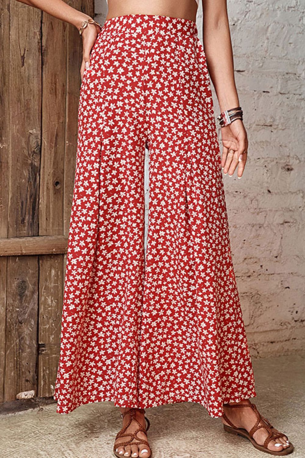 Floral High-Rise Wide Leg Flare Pants - Runway Frenzy