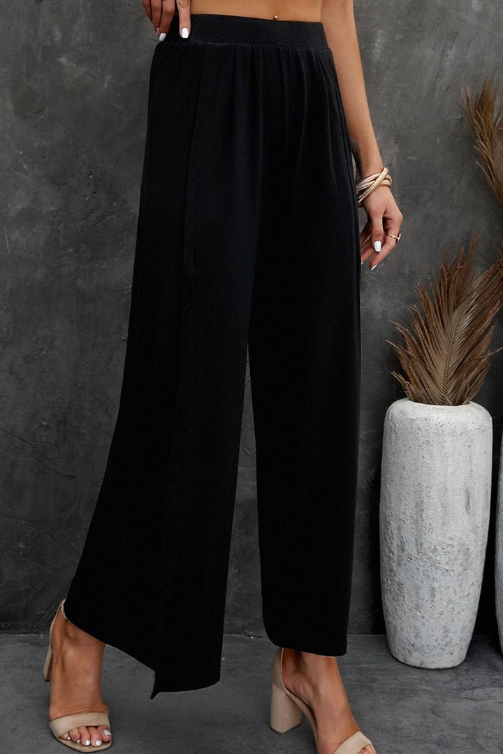 Split Wide Leg Pants - Runway Frenzy 