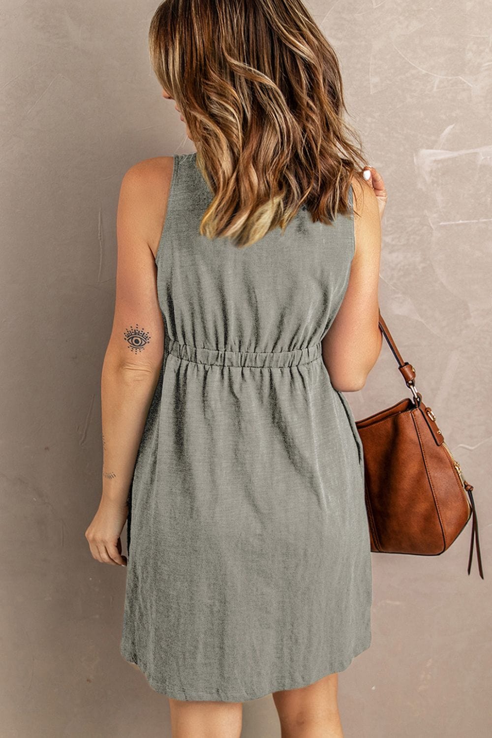 Sleeveless Button Down Mini Magic Dress - Runway Frenzy 