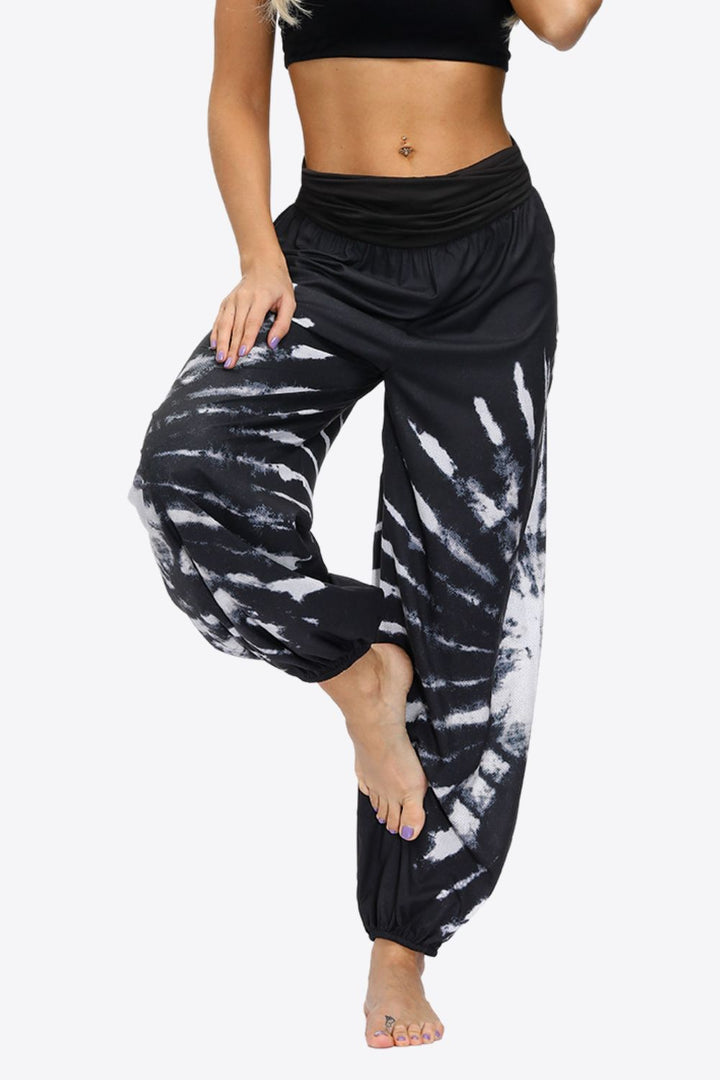 Exotic Style Printed Ruched Pants - Runway Frenzy