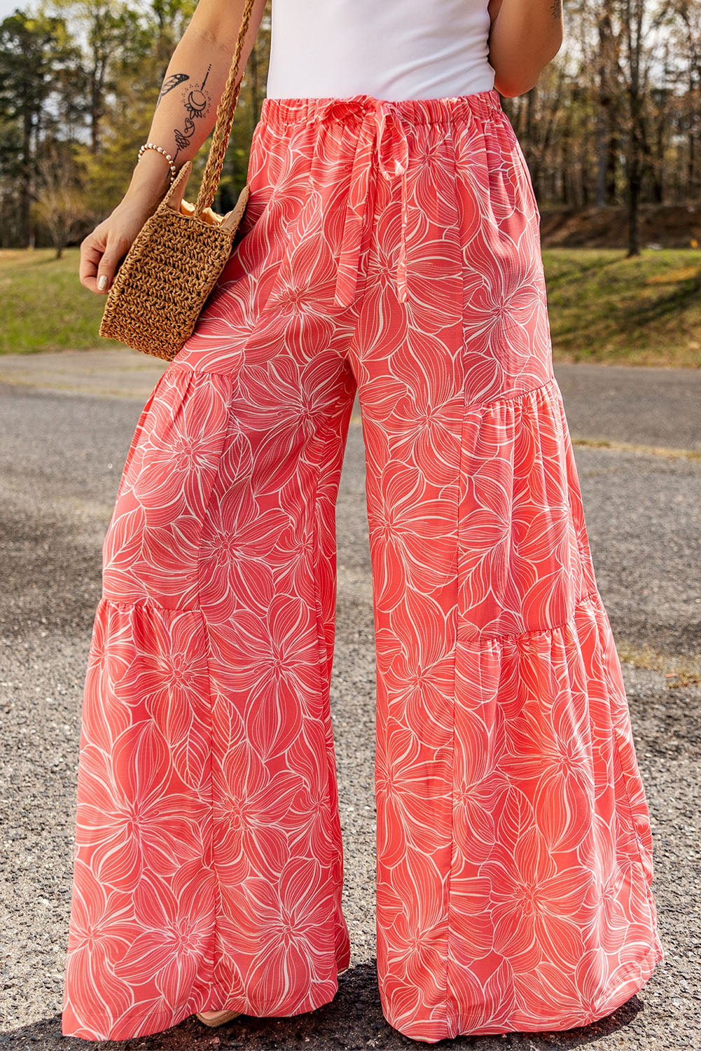 Floral Tiered Wide Leg Pants - Runway Frenzy