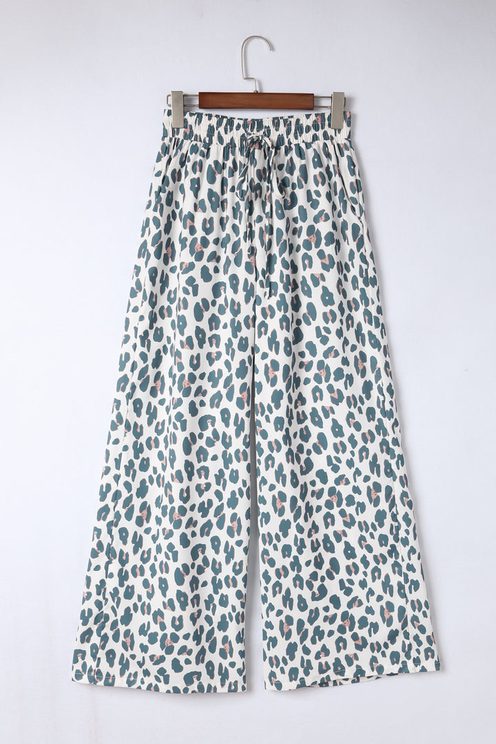 Leopard Drawstring Waist Culottes - Runway Frenzy