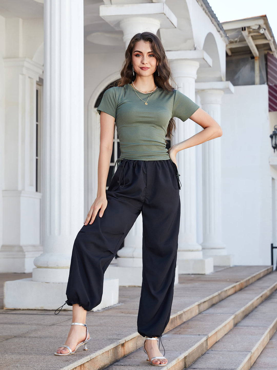 Drawstring Pants with Pockets - Runway Frenzy