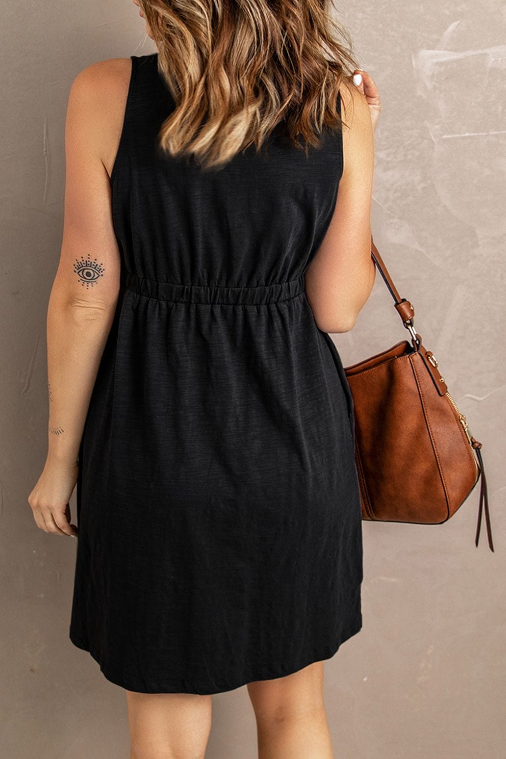 Sleeveless Button Down Mini Magic Dress - Runway Frenzy 