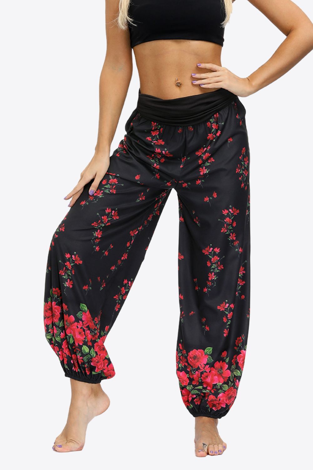 Oversized Printed Wide Leg Long Pants - Runway Frenzy 