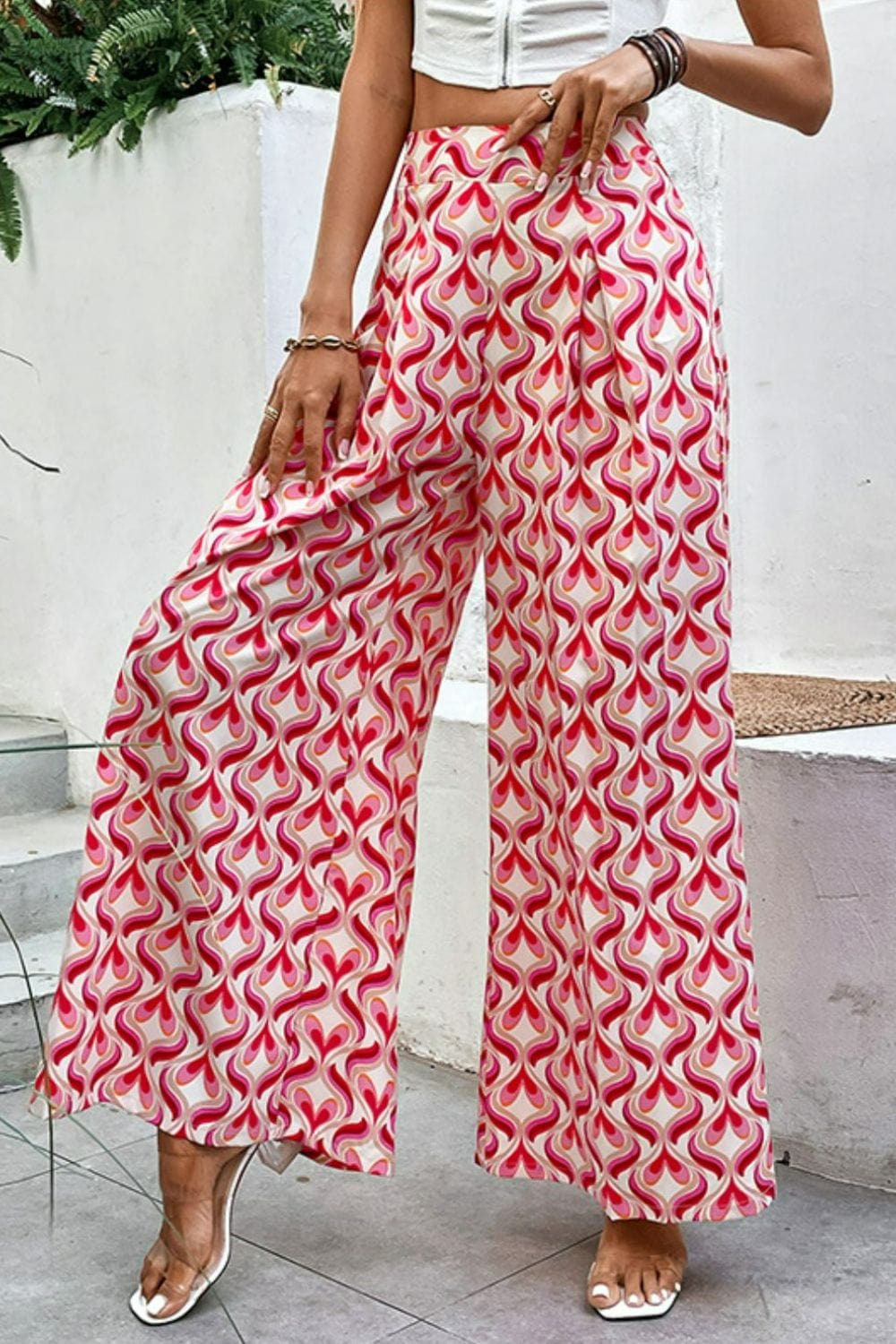 Printed High-Waist Culottes - Runway Frenzy 