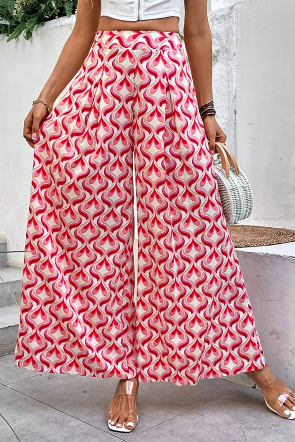 Printed High-Waist Culottes - Runway Frenzy 