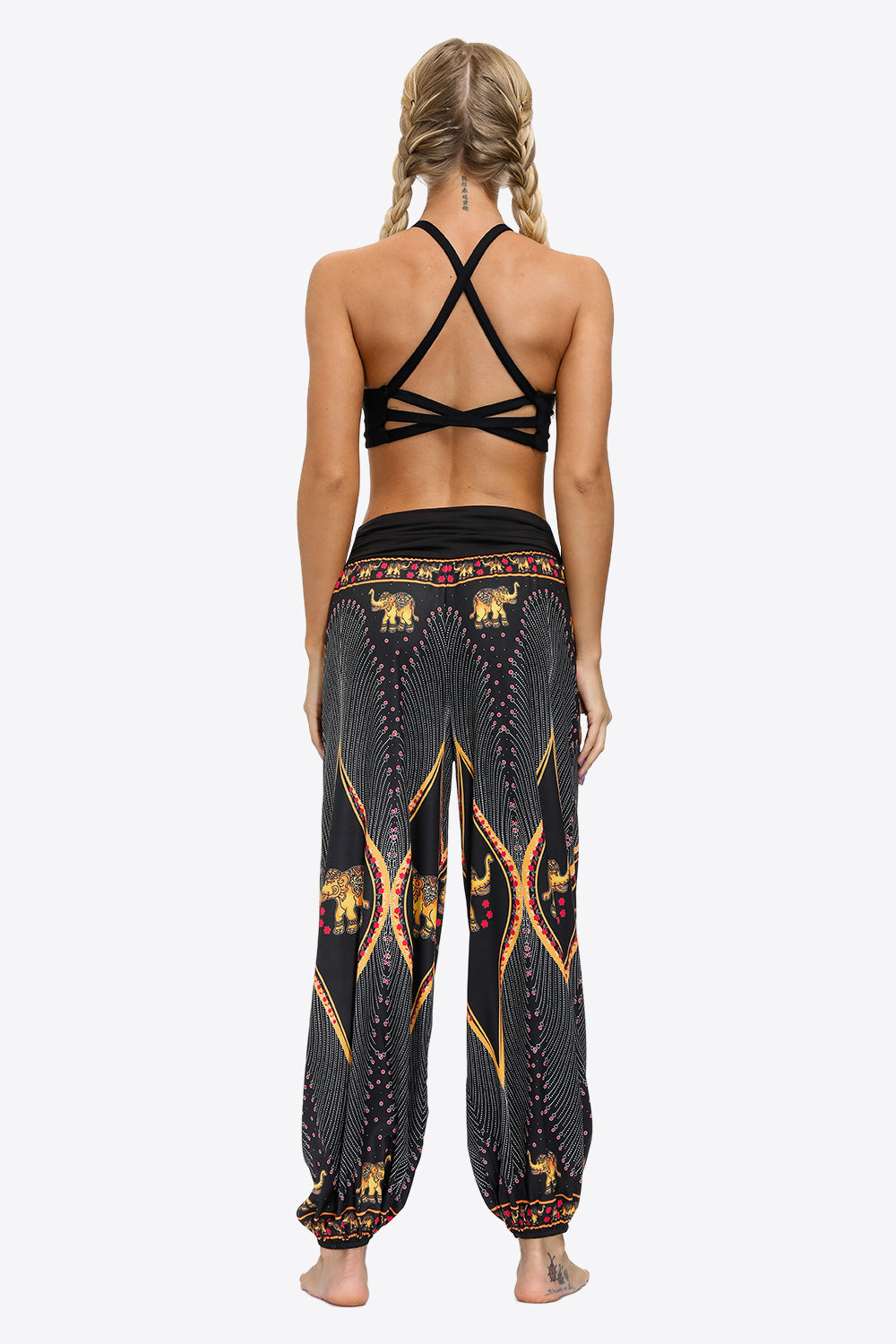 Exotic Style Printed Ruched Pants - Runway Frenzy